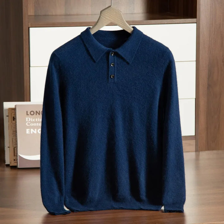 Ziemowoj - Sweter polo z kaszmiru, miękki i elegancki, idealny na chłodniejsze dni