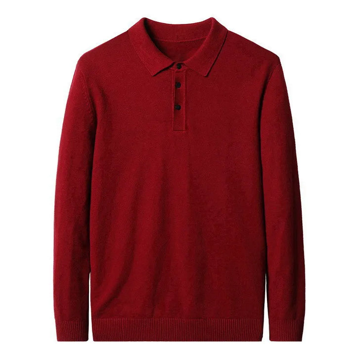 Ziemowoj - Sweter polo z kaszmiru, miękki i elegancki, idealny na chłodniejsze dni